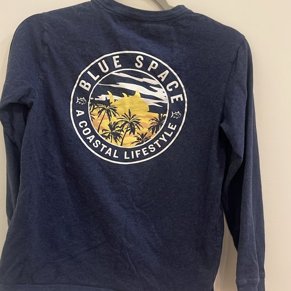 Southern tide boys long sleeve blue tshirt large - Picture 3 of 3